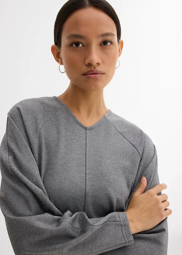 Maglia a maniche lunghe in morbido punto di Roma, bonprix