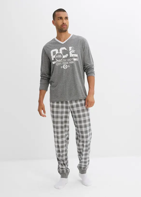 Pigiama con cotone e maniche lunghe, bonprix