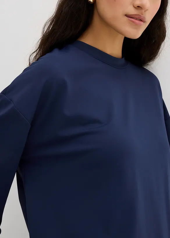 Maglia lunga in tessuto fluido, bonprix