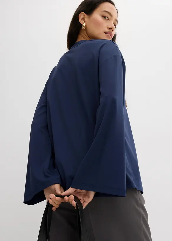 Maglia lunga in tessuto fluido, bonprix