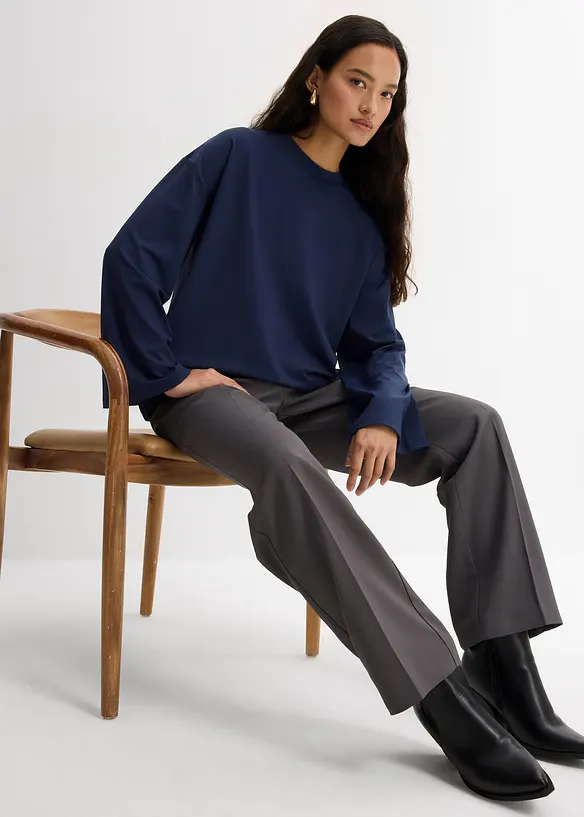 Maglia lunga in tessuto fluido, bonprix