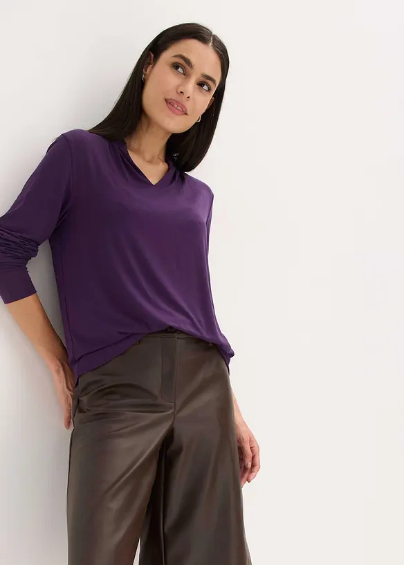 Maglia con colletto dritto, bonprix