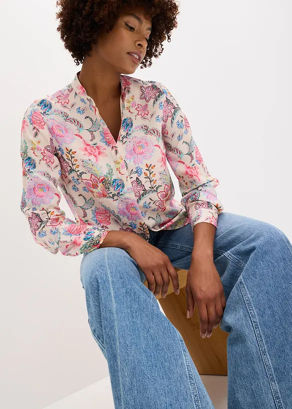 Camicetta in fantasia floreale, bonprix