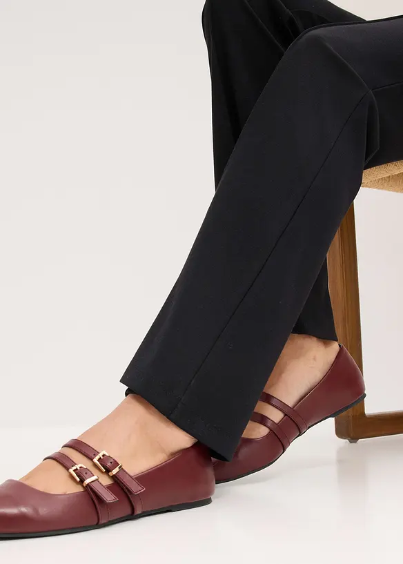 Pantaloni con elastico in vita in punto di Roma, bonprix