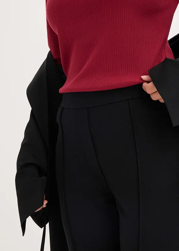 Pantaloni con elastico in vita in punto di Roma, bonprix
