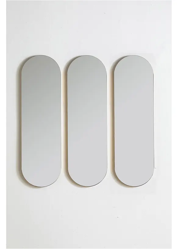 Specchio con cornice dorata (pacco da 3), bonprix