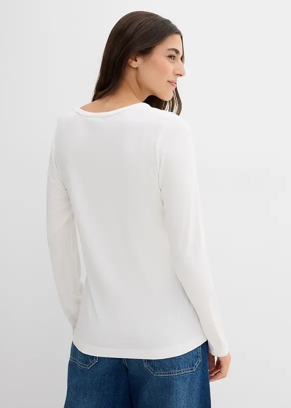 Maglia a maniche lunghe in misto viscosa morbido, bonprix