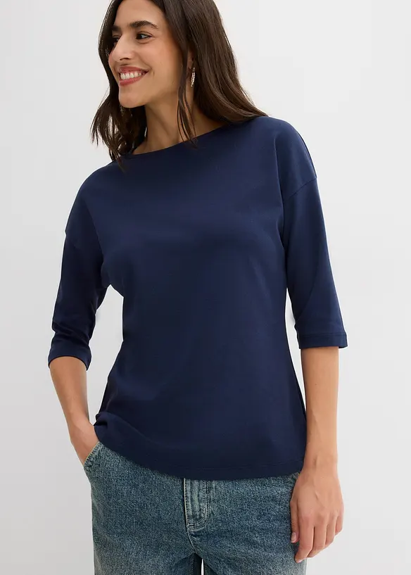 Maglia a spalle scoperte in puro cotone, bonprix