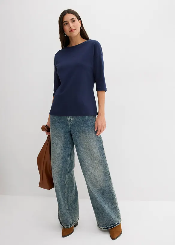 Maglia a spalle scoperte in puro cotone, bonprix