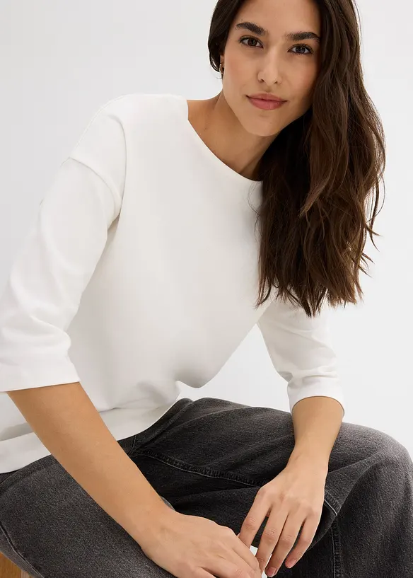 Maglia a spalle scoperte in puro cotone, bonprix