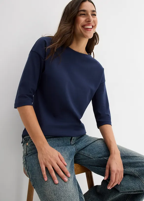 Maglia a spalle scoperte in puro cotone, bonprix
