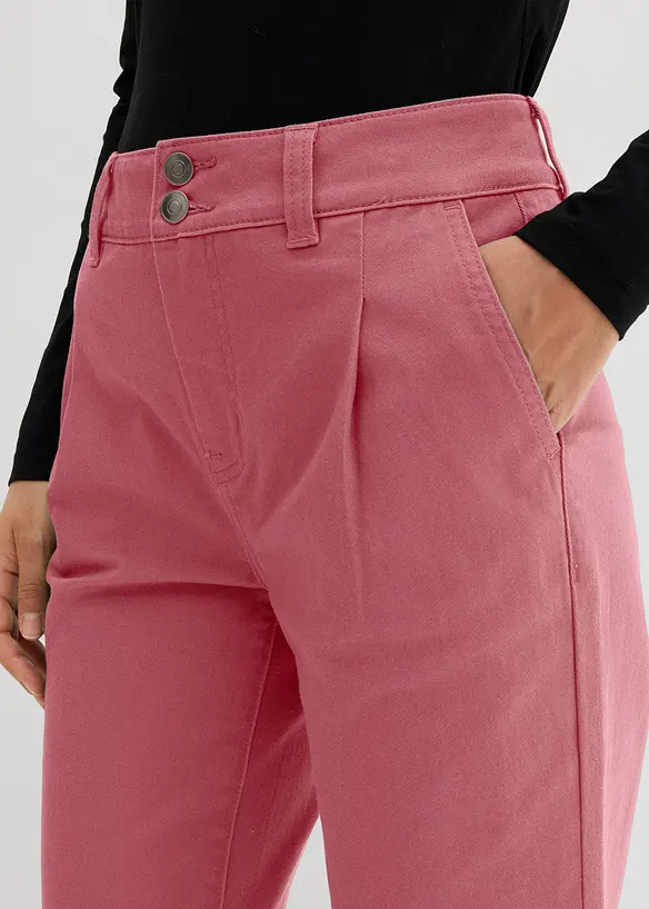 Pantaloni in twill in barrel shape, bonprix