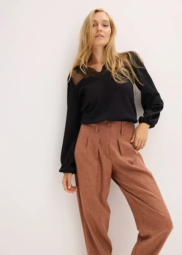 Pantaloni in simil lana, bonprix