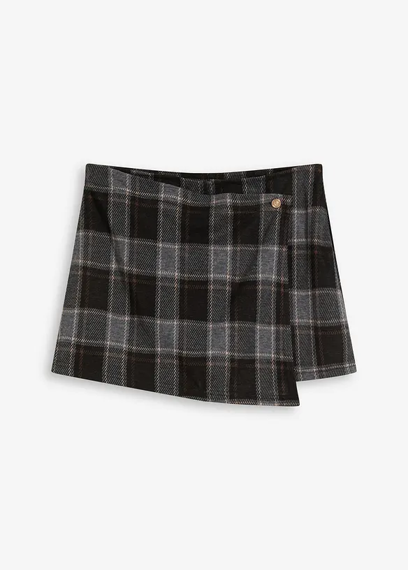 Gonna-pantalone corta con bottone gioiello, bonprix