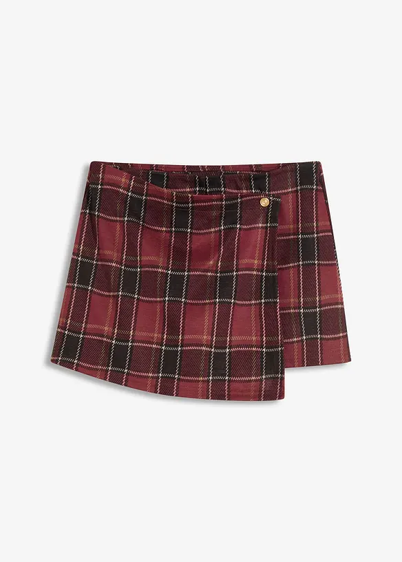 Gonna-pantalone corta con bottone gioiello, bonprix