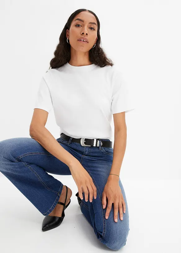 T-shirt in puro cotone biologico pesante, bonprix