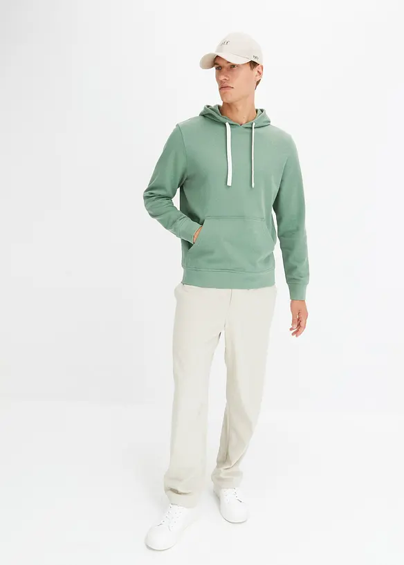 Felpa con cappuccio in puro cotone, bonprix