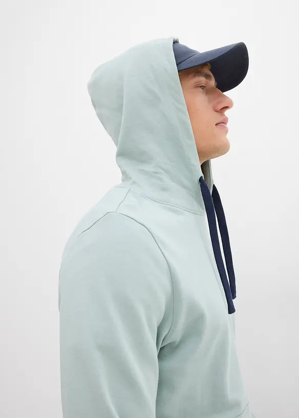 Felpa con cappuccio in puro cotone, bonprix