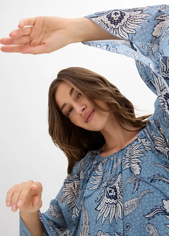 Abito tunica in chiffon operato, bonprix