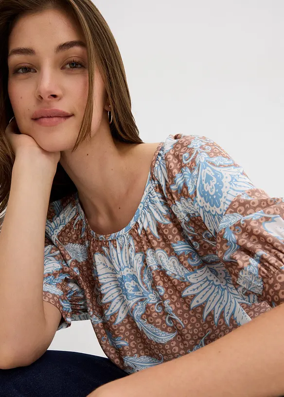 Blusa in misto viscosa fine, bonprix