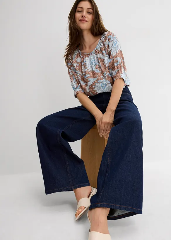 Blusa in misto viscosa fine, bonprix