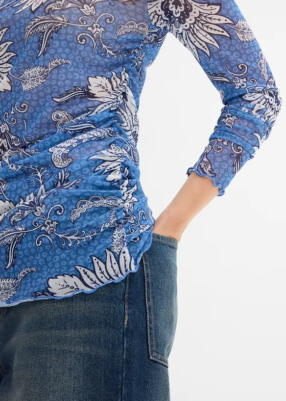 Maglia a maniche lunghe in mesh fine, bonprix