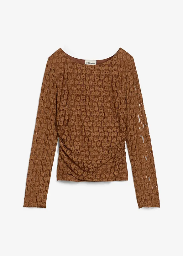 Maglia a maniche lunghe in pizzo, bonprix