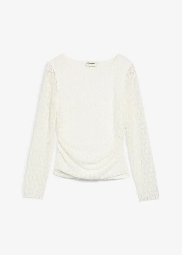 Maglia a maniche lunghe in pizzo, bonprix