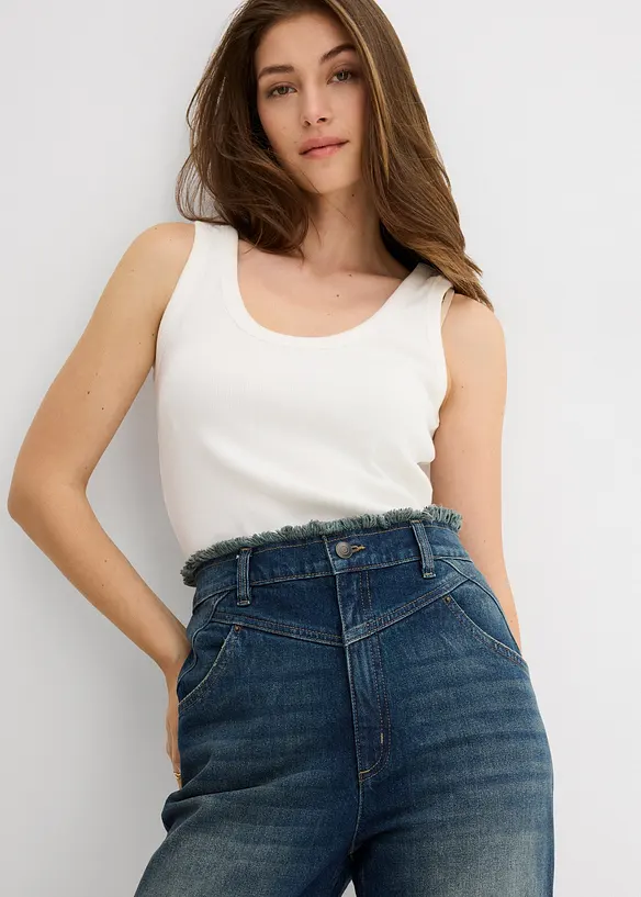 Jeans straight, vita alta, bonprix