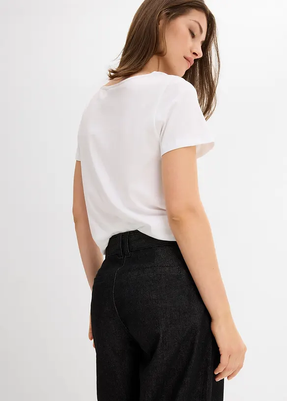 Jeans barrel con cintura, vita media, bonprix