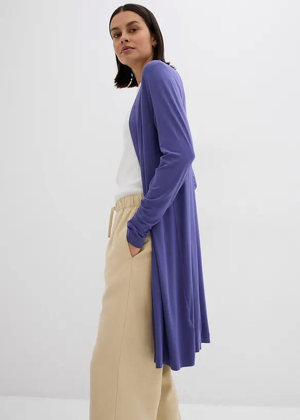 Cardigan lungo in jersey di viscosa morbida, bonprix