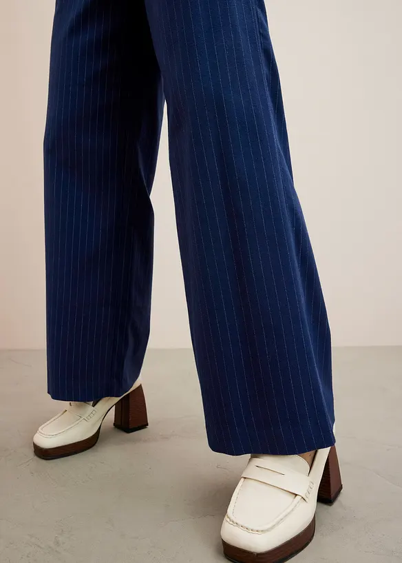 Pantaloni a palazzo in simil lana, bonprix