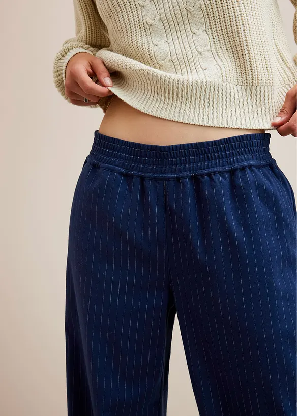 Pantaloni a palazzo in simil lana, bonprix
