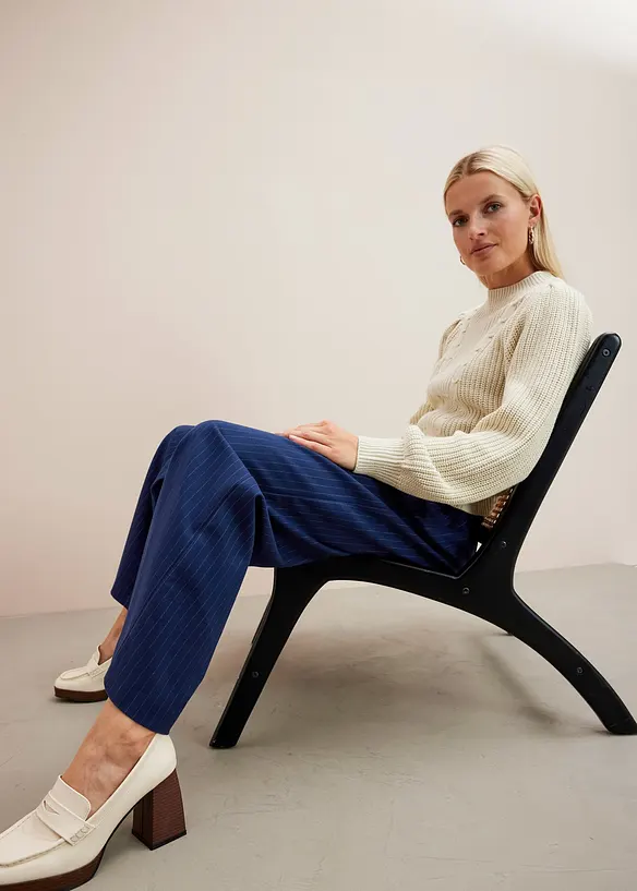 Pantaloni a palazzo in simil lana, bonprix