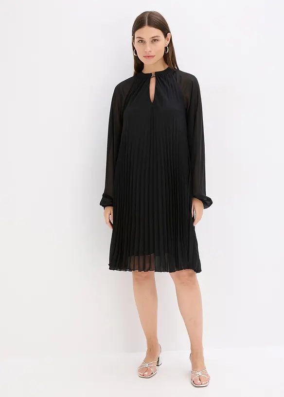 Miniabito plissettato in fine chiffon, bonprix