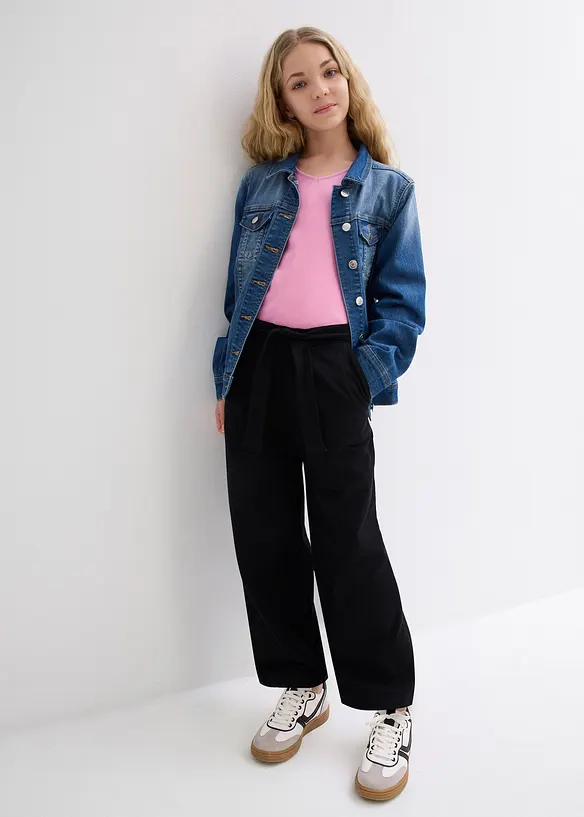 Pantaloni culotte in cotone biologico con elastico in vita, bonprix