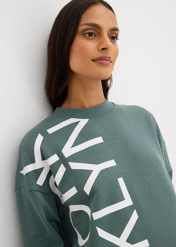 Abito oversize in morbida felpa di misto cotone, bonprix