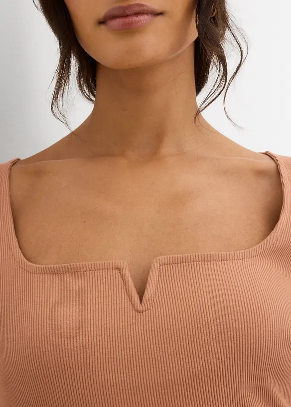 Maglia a costine in puro cotone biologico, bonprix