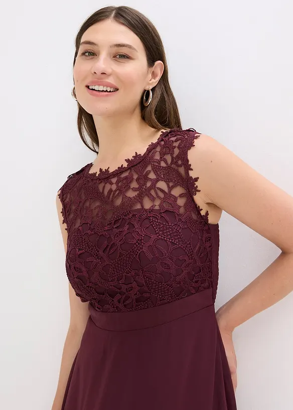 Abito da sera lungo con pizzo, bonprix