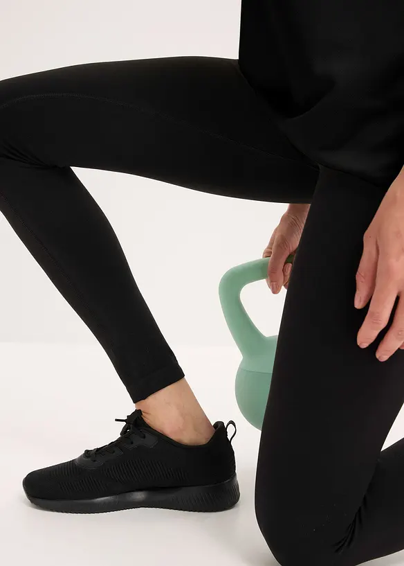 Leggings sportivi senza cuciture, arricciati dietro, bonprix