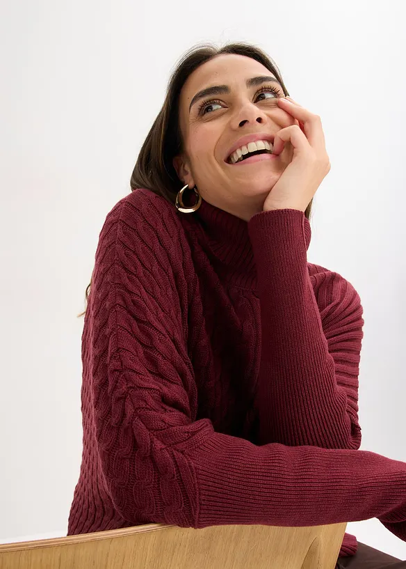 Maglione oversize stile poncho, bonprix