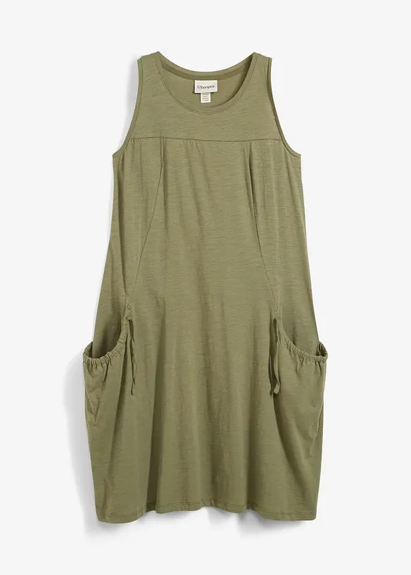 Abito in jersey di cotone con tasche, bonprix