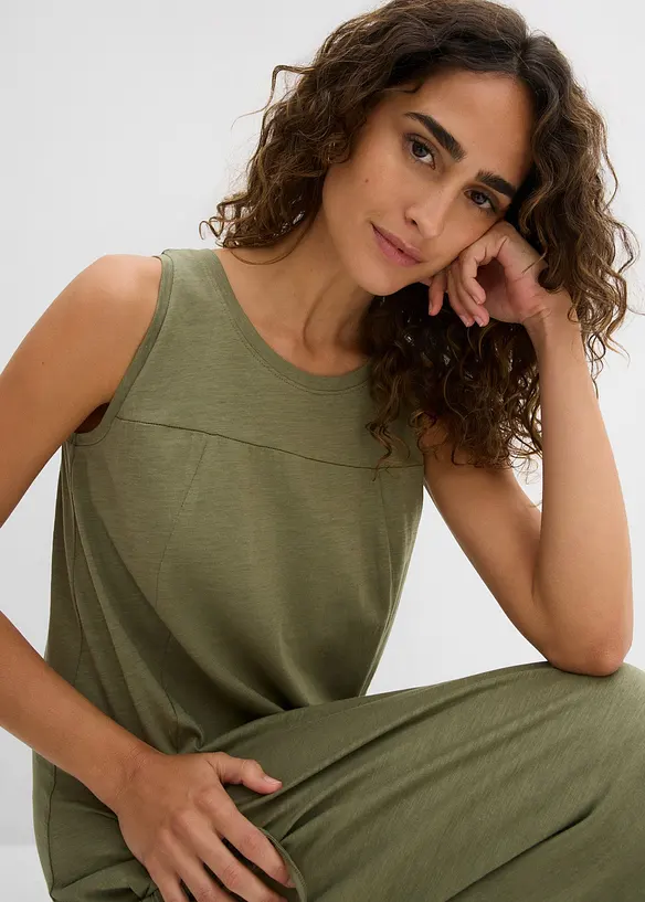 Abito in jersey di cotone con tasche, bonprix