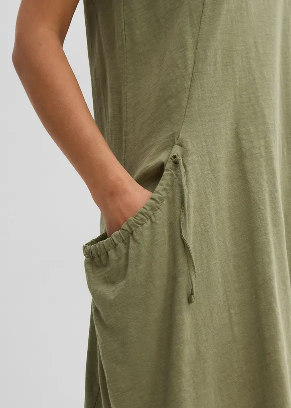 Abito in jersey di cotone con tasche, bonprix