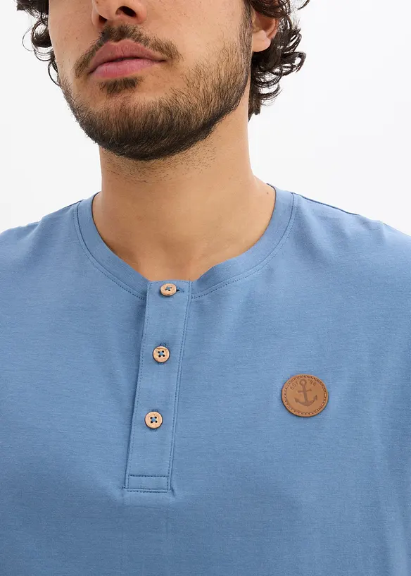 Maglia serafino a maniche lunghe (pacco da 2) in puro cotone biologico, bonprix