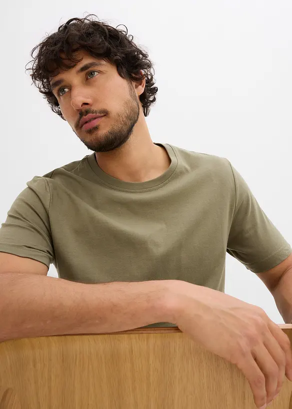 T-shirt in puro cotone biologico (pacco da 2), bonprix