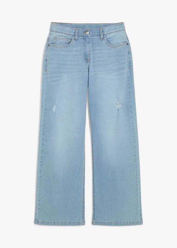 Jeans wide leg, vita media, bonprix