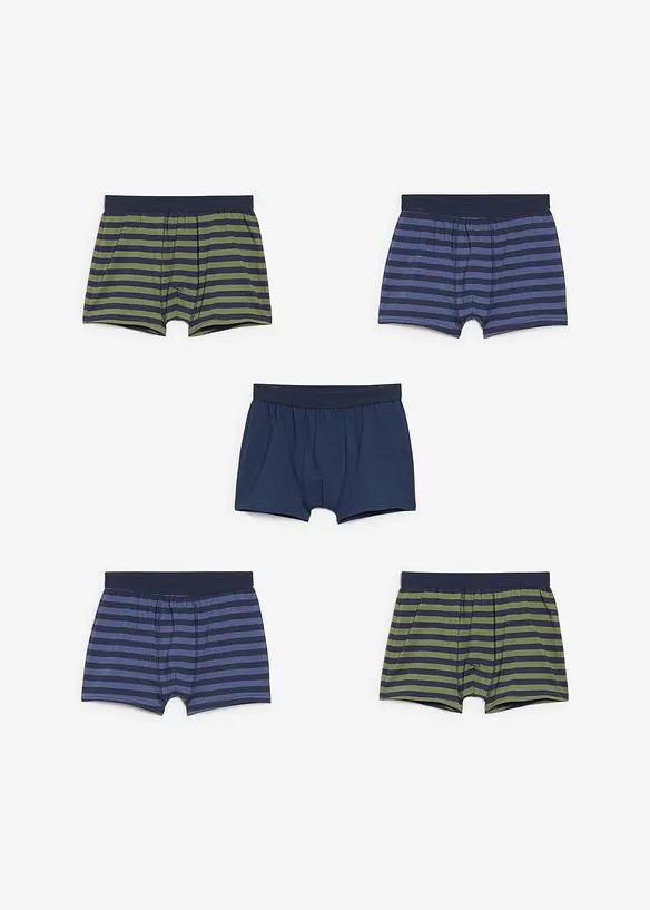 Boxer larghi con morbido cotone biologico (pacco da 5), bonprix