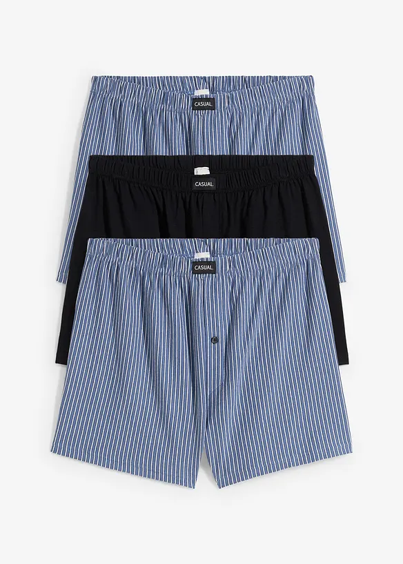 Boxer larghi in jersey di cotone (pacco da 3), bonprix