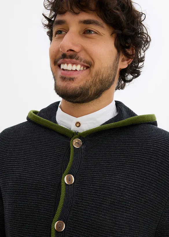 Cardigan bavarese con cappuccio, bonprix